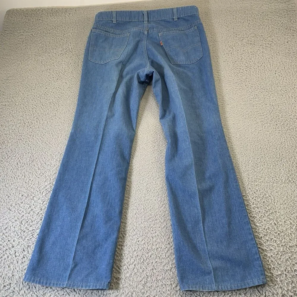 Vintage Levis SF 207 Jeans Mens 34x30 Blue Chambray Denim 80s Era USA Orange Tab